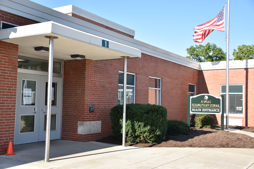 The main entrance to Avon Elementary School