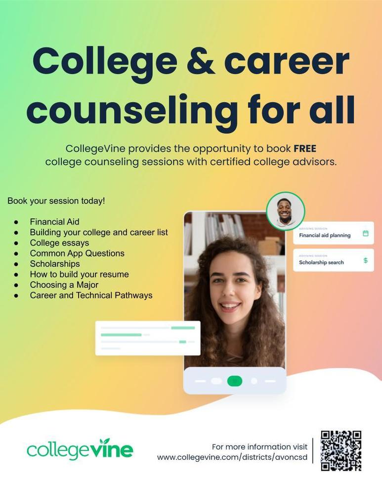 Graphic for CollegeVine Counseling