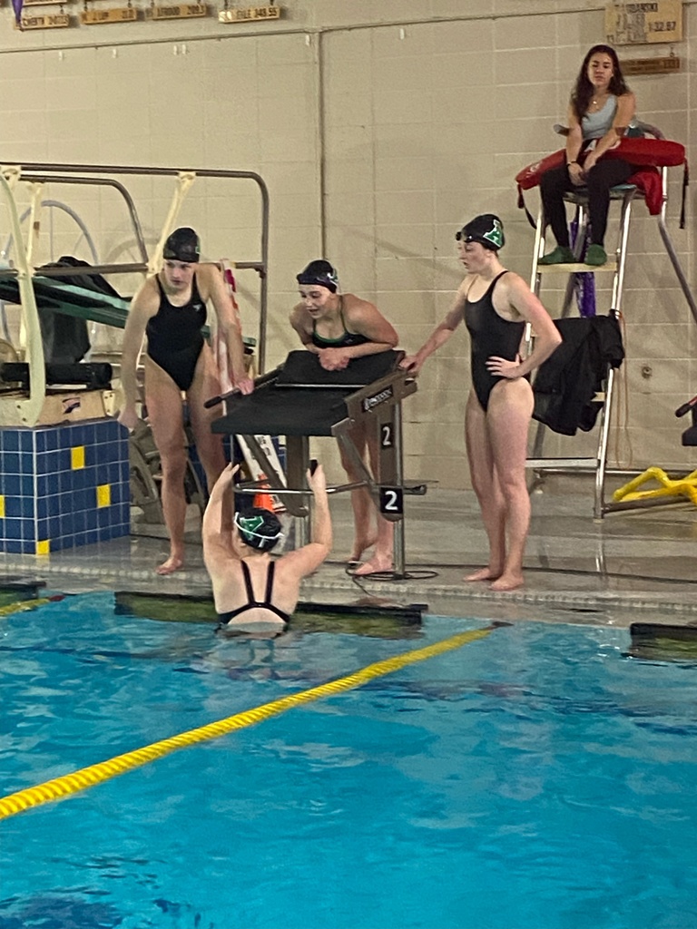  Pictured at Avon’s dual meet against York Jan. 5, 2023 are Claire S., Abby S., Jessie C. and Kaitlyn G.