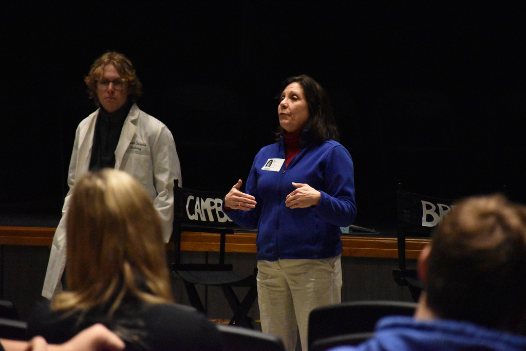  Avon students are pictured Friday, Jan. 20 during presentations on Genesee Valley BOCES’  health career and sports science academies. 