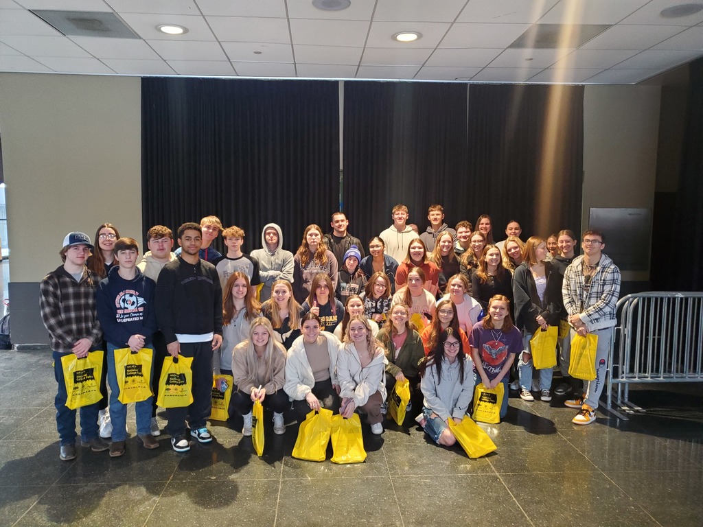 Attica students are pictured Monday at the Rochester Riverside Convention Center where they attended the National College Fair. 