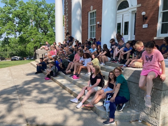 Sixth grade students are pictured on a field trip to the Livingston County Government Center Friday. 